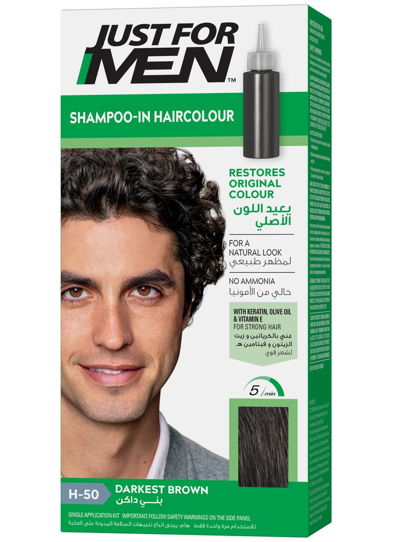 Just For Men HAIR DARKEST BROWN - Image 1