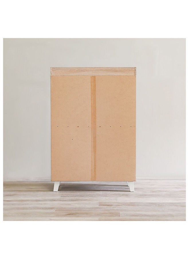 DANUBE HOME Janos 2 Door Shoe Cabinet Modern Design Wooden Furniture Shoe Organiser For Entryway Hallway Made in Malaysia Shoe Rack L 80 x W 37.8 x H 117 cm Sonoma Oak/White  - Image 2