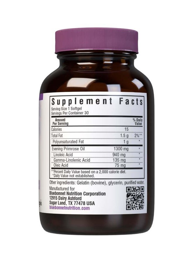 Bluebonnet Evening Primrose Oil Softgels, 1300 mg, 30 Count - Image 2