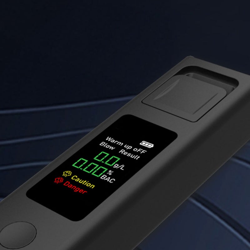 Mini Alcohol Tester Portable High Accuracy Breathalyzer Non-Contacting Alcohol Detector USB Rechargeable with Digital Display Alarm Function - Image 2