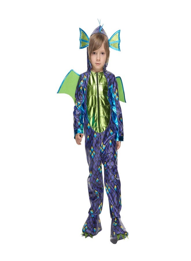EraSpooky Kids Sea Dragon Costume Boys Dragon Wings and Tail Set for Halloween Dress Up - Image 1