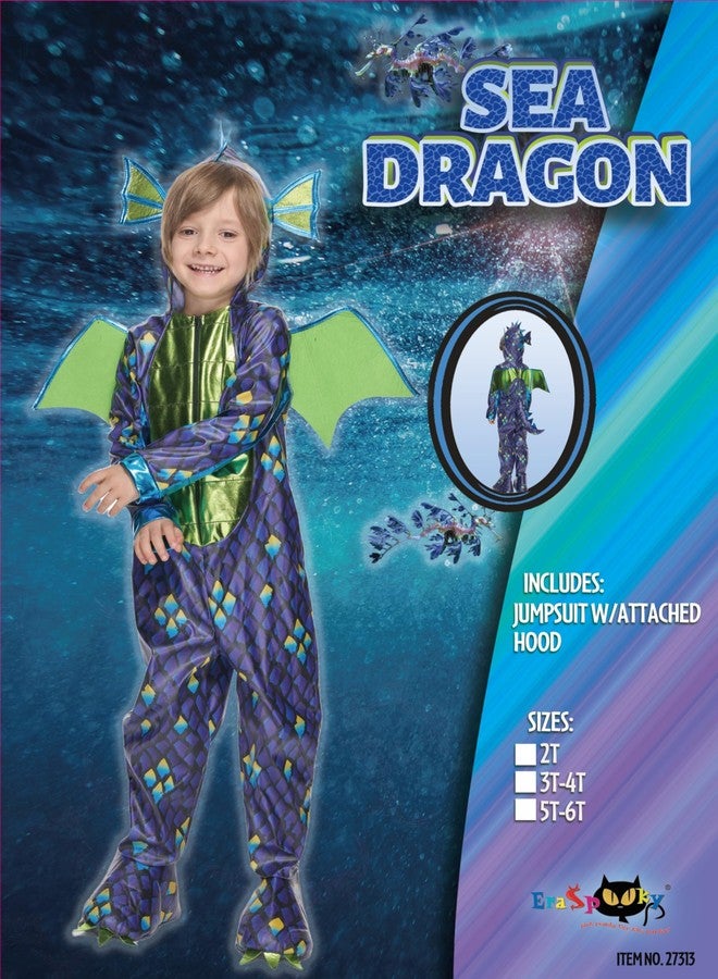 EraSpooky Kids Sea Dragon Costume Boys Dragon Wings and Tail Set for Halloween Dress Up - Image 2