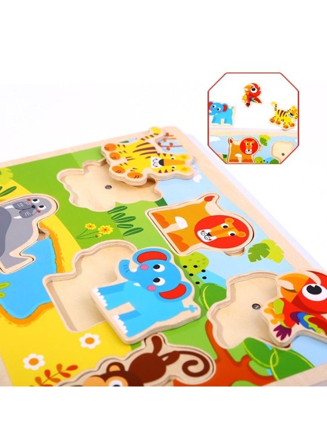 Tooky Toy Wooden Sound Puzzle - Animals - Image 3