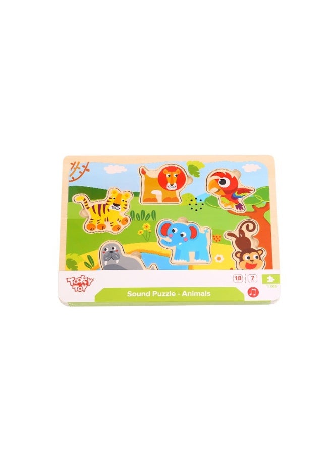 Tooky Toy Wooden Sound Puzzle - Animals - Image 2