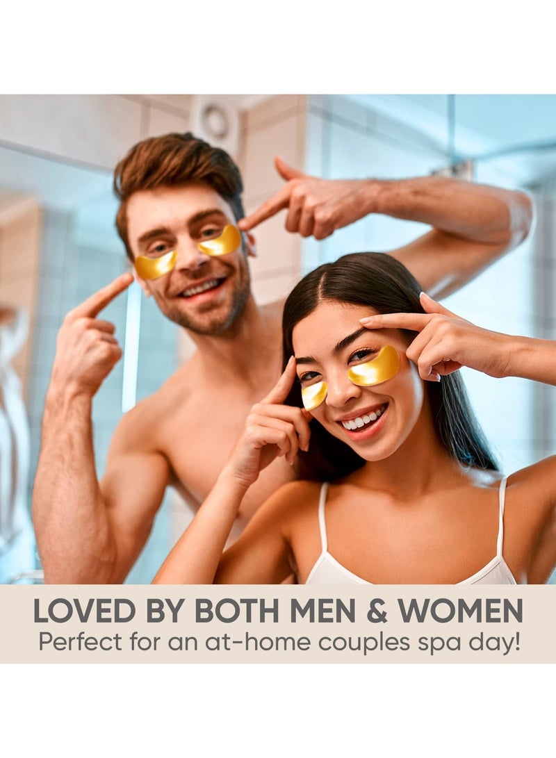 CANAMIN Under Eye Patches (20 Pairs) - Golden Under Eye Mask Amino Acid & Collagen, Under Eye Mask for Face, Dark Circles and Puffiness, Beauty & Personal Care - Image 5