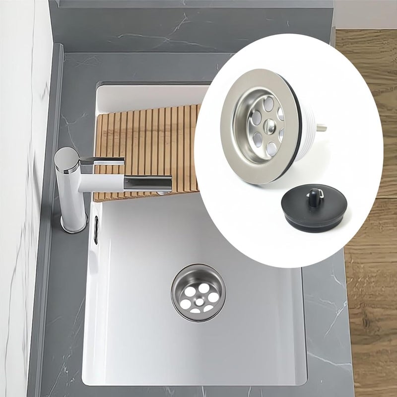 Royal Apex Kitchen Sink Waste Strainer & Silicone Plug Drain Stopper – Multi-Purpose Drain Cover for Bathroom, Bathtub, and Kitchen Sink (1 1/2 inch) - Image 5