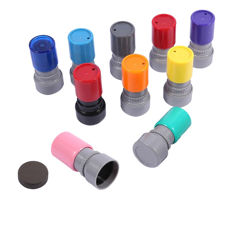 Ha17 Single Mixed Color Teacher Reward Stamp Refillable Classroom Behavior Grading Homework Stamp - Image 2