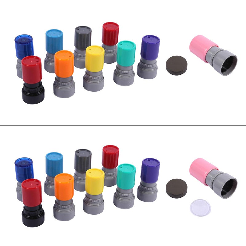 Ha17 Single Mixed Color Teacher Reward Stamp Refillable Classroom Behavior Grading Homework Stamp - Image 4