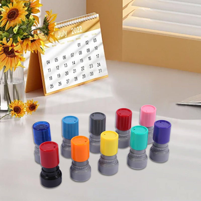 Ha17 Single Mixed Color Teacher Reward Stamp Refillable Classroom Behavior Grading Homework Stamp - Image 3