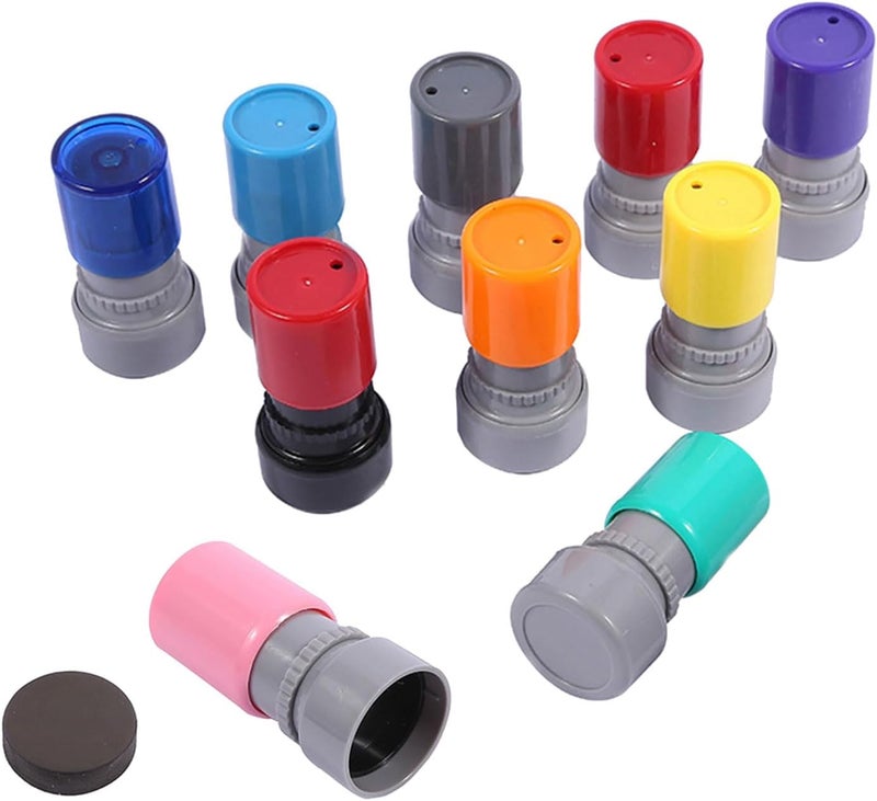 Ha17 Single Mixed Color Teacher Reward Stamp Refillable Classroom Behavior Grading Homework Stamp - Image 1