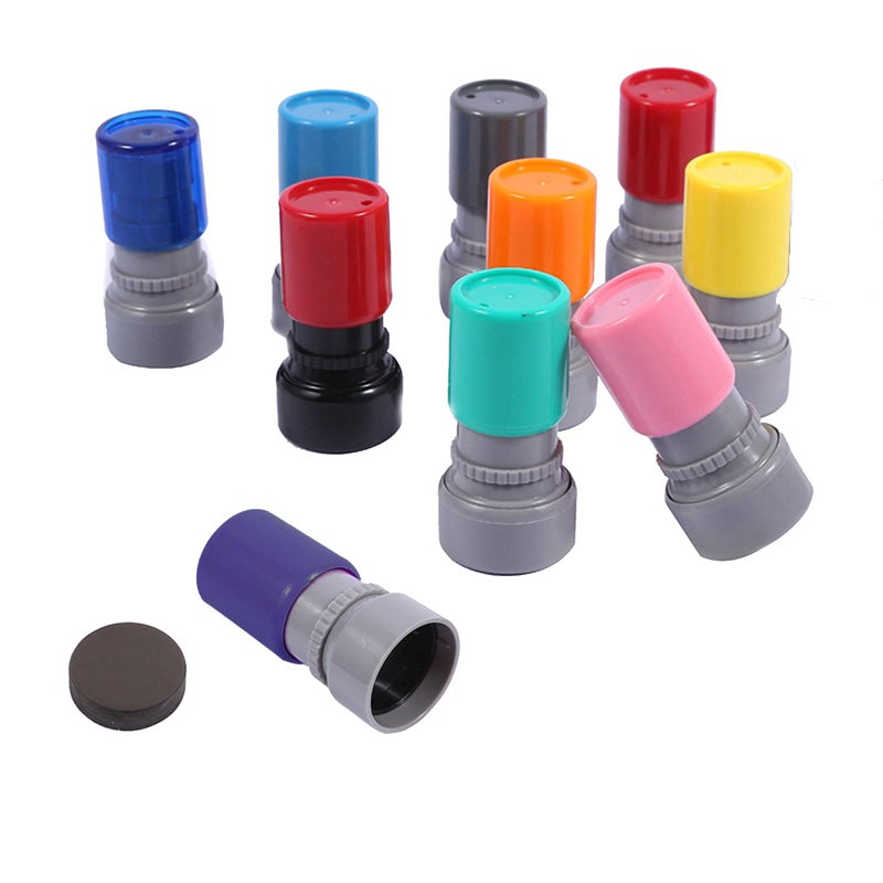 Ha17 Single Mixed Color Teacher Reward Stamp Refillable Classroom Behavior Grading Homework Stamp - Image 5