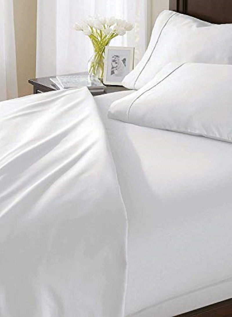Asraar Guest Room Essentials 3-Piece Set – Includes 1 Premium Bed Sheet 150 x 200cm for a Soft and Luxurious Feel, 1 Lightweight Duvet 160 x 320cm for Comfort, and 1 Pillow Protector 75 x 50cm to Keep Pillows Fresh and Clean – Stylish and Easy to Maintain  - Image 2