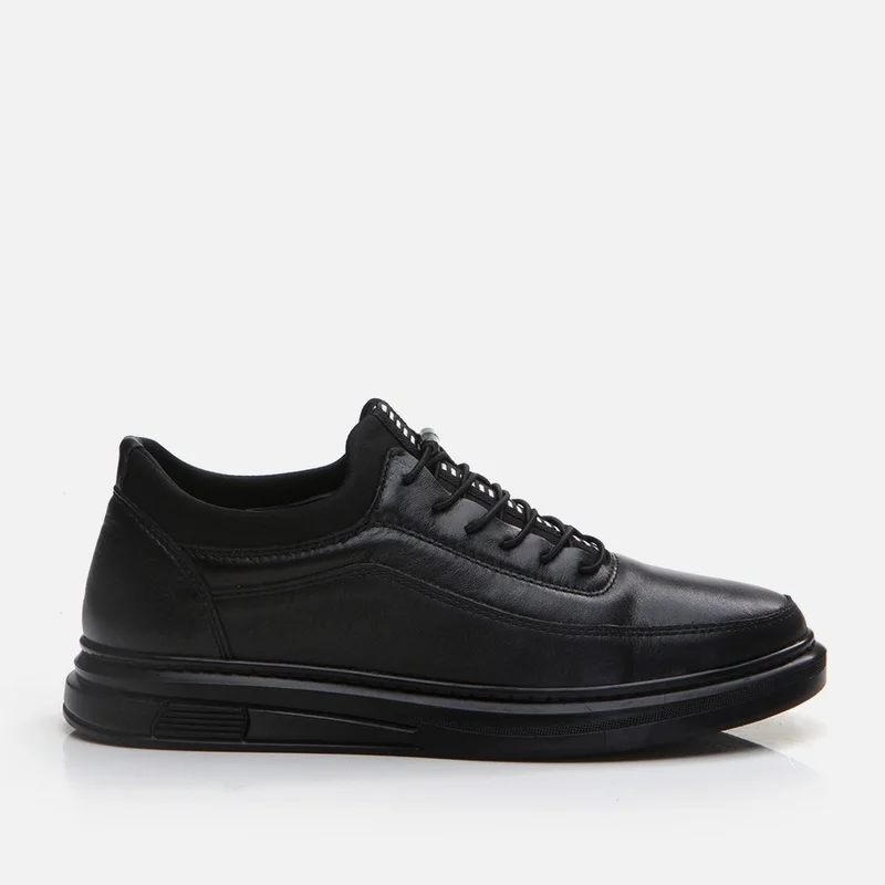 Hotiç 02AYH295630A100 GENUINE Leather Black Men's Casual Shoes