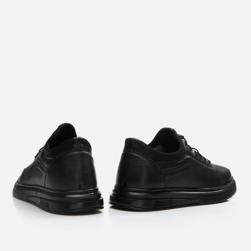 Hotiç 02AYH295630A100 GENUINE Leather Black Men's Casual Shoes