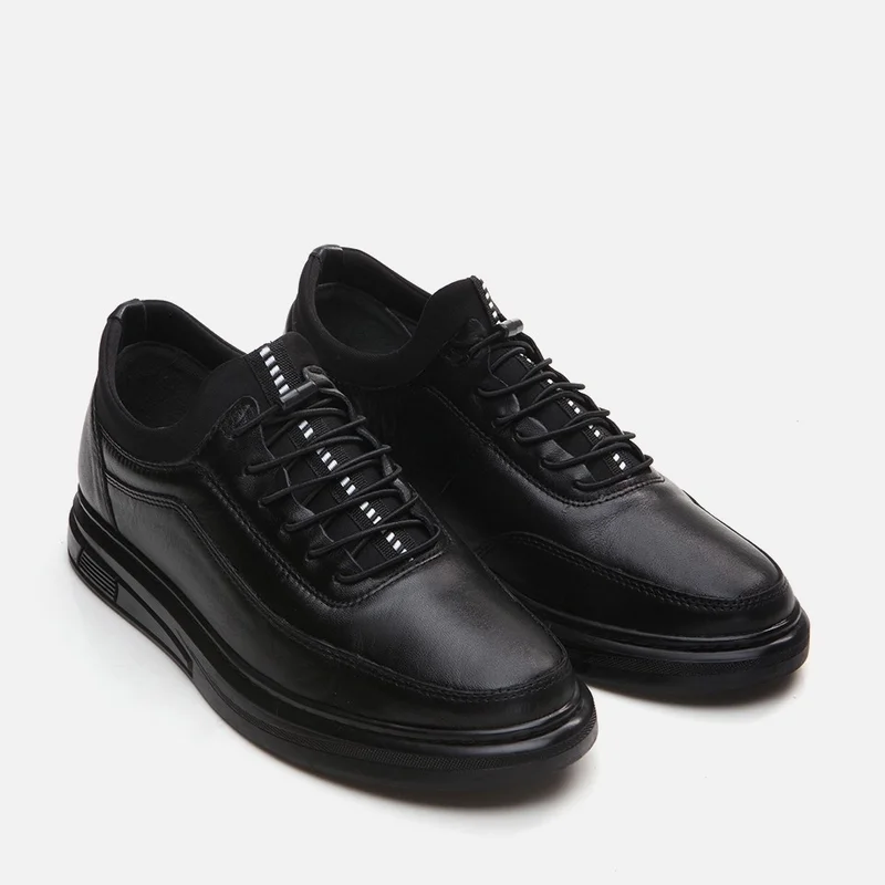 Hotiç 02AYH295630A100 GENUINE Leather Black Men's Casual Shoes