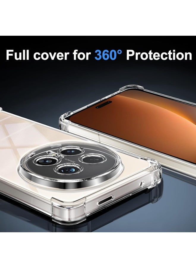 جراب متوافق مع Honor Magic 8 Pro 5G - غطاء شفاف من السيليكون (TPU) مقاوم للصدمات، مزود بحماية للكاميرا وزوايا معززة ضد الصدمات - شفاف - Image 5