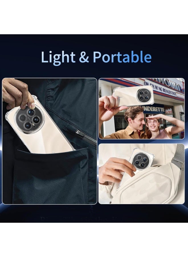 جراب متوافق مع Honor Magic 8 Pro 5G - غطاء شفاف من السيليكون (TPU) مقاوم للصدمات، مزود بحماية للكاميرا وزوايا معززة ضد الصدمات - شفاف - Image 4