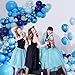 LANGASQUE Blue Balloon Garland Arch Kit 134Pcs Royal Metallic Light Navy Pearl Blue Balloons for Gender Reveal Baby Shower Wedding Bridal Shower Birthday Party Decorations - Image 4
