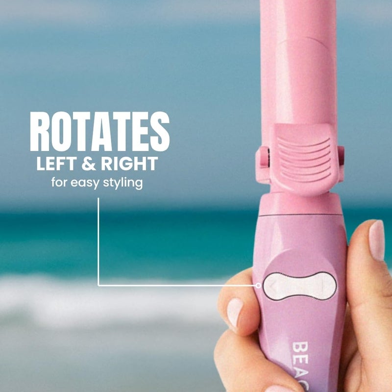 Beachwaver The Beachwaver Co. B1 Rotating Curling Iron - Pink Sunset | Automatic 1-Inch Ceramic Curling Iron - Most Common Barrel Size for All Hair Lengths! | Auto-Shut Off, Travel-Friendly, Dual Voltage - Image 2