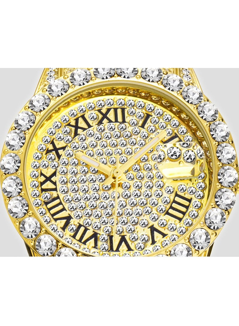 MISS FOX Fashion Diamond Waterproof Calendar Full Diamond Luminous Ladies Quartz Watch Japanese Quartz 30 Meters Waterproof Formal Casual Watch - Image 4