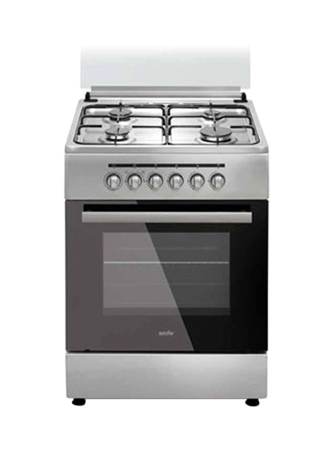 AKAI 4-Hob Gas Cooker With Grill 60Cm CRMA-606SC Silver - Image 1