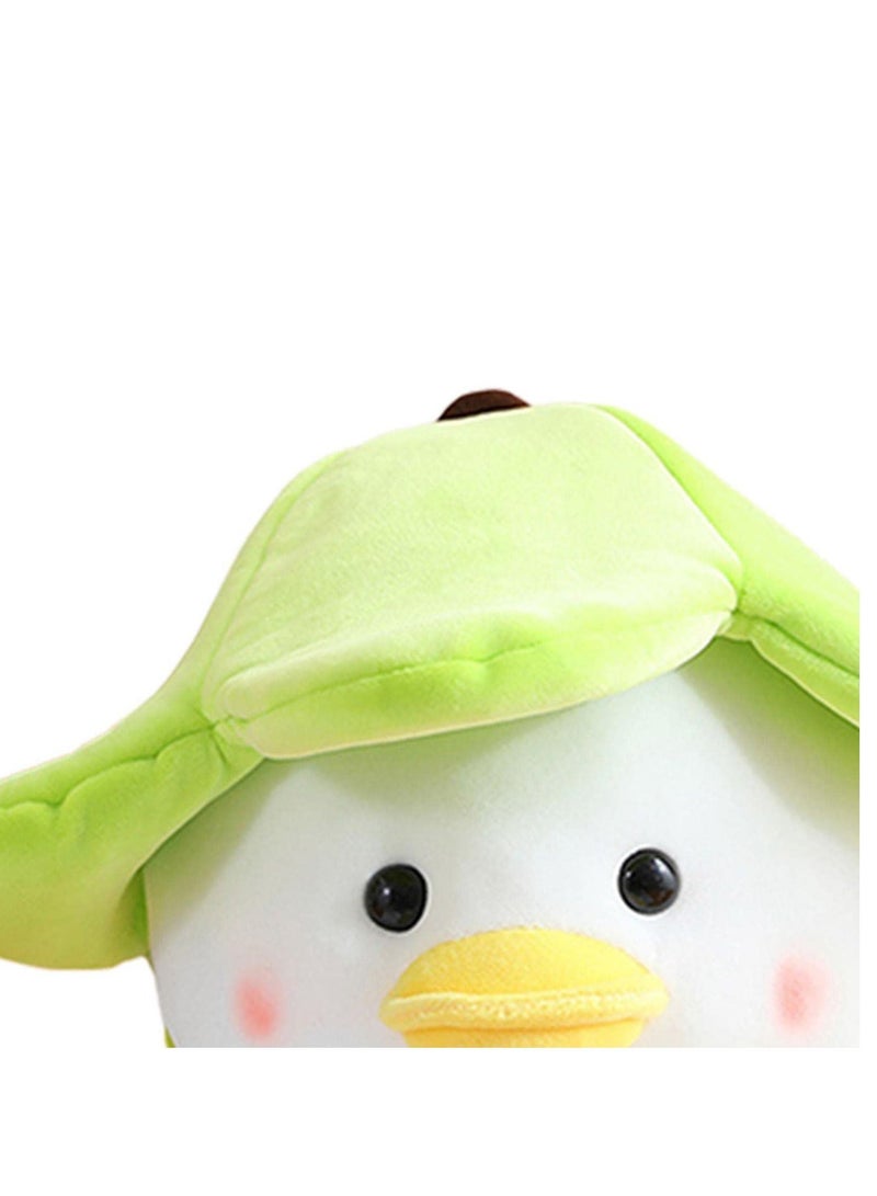 Excefore Green Banana Duck Hat Plush Toy, Banana Duck Stuffed Animal, Soft Fluffy Peel Banan Duckling Hugging Cushion Decor for Girls And Boys Hugging Pillow Gifts for Kids (25cm) - Image 3