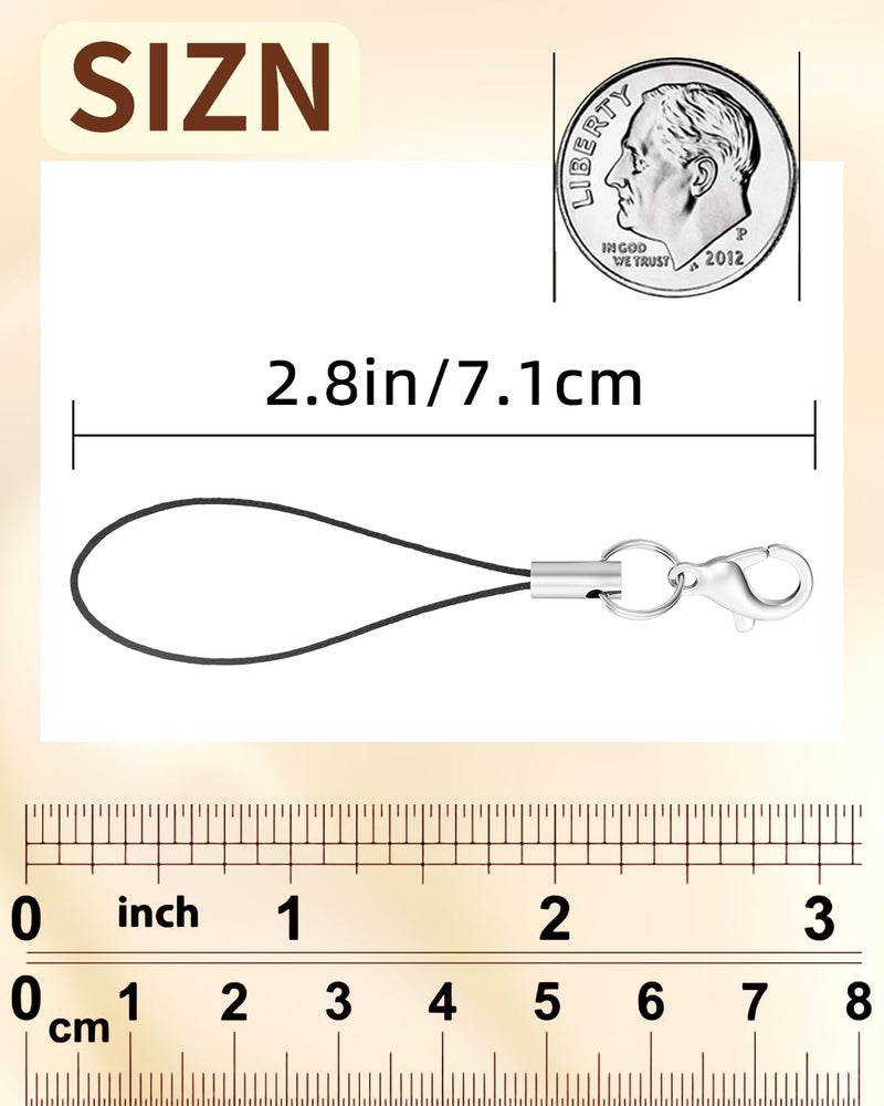 MKCYD 100Pcs Phone Charms Strap with Lobster Clasp Lanyard Straps,Lariat Lanyard Charms Pendant Clasp for Cell Phone USB Keychains DIY Jewelry Accessories - Image 4