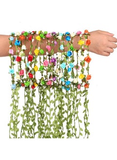 eBoot EBOOT 15 Pieces Assorted Colored Flower Crown Wreath Headband Garland Multicolor Headbands Floral Headpiece for Wedding Festival Vacation Fairy Party Photography Props  - Image 5
