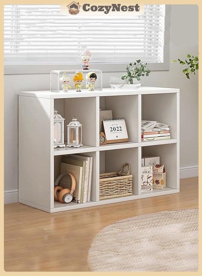كوزينيست خزانة كتب خشبية 6 مكعبات مع لوح خلفي، رف كتب ومنظم تخزين مكعب، خزانة عرض وتخزين للكتب والألعاب ولوازم المكتب، أثاث سهل التركيب لغرفة المعيشة وغرفة النوم والمكتب - Image 1