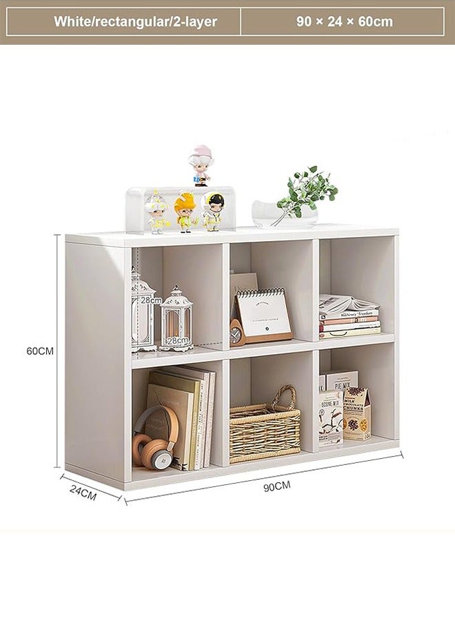 كوزينيست خزانة كتب خشبية 6 مكعبات مع لوح خلفي، رف كتب ومنظم تخزين مكعب، خزانة عرض وتخزين للكتب والألعاب ولوازم المكتب، أثاث سهل التركيب لغرفة المعيشة وغرفة النوم والمكتب - Image 4