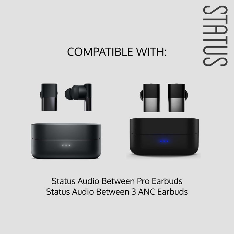 Status Audio Memory Foam Replacement Earbud Tips - for Between Pro and Between 3ANC Earbuds [Onyx (Black)] - Image 4