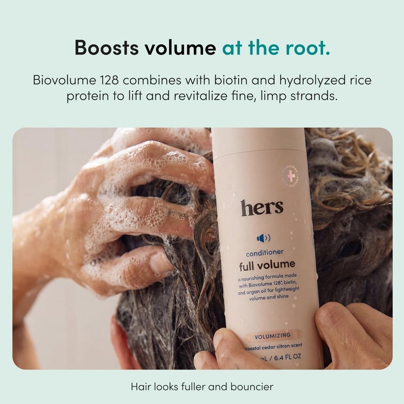 HIMS & HERS hers Full Volume Conditioner Coastal Cedar Citron Scent 2 Pack 64 Fl Oz - Image 3