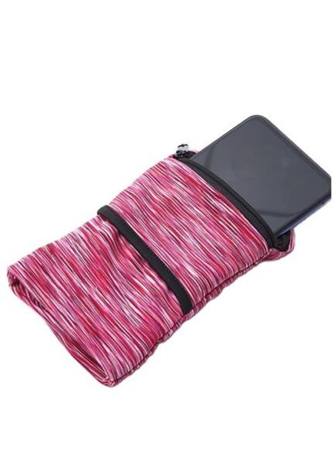 حقيبة ذراع رياضية للركض واللياقة في الهواء الطلق بحزام معصم بسحاب من قماش حريري جاف سريعًا - Image 2