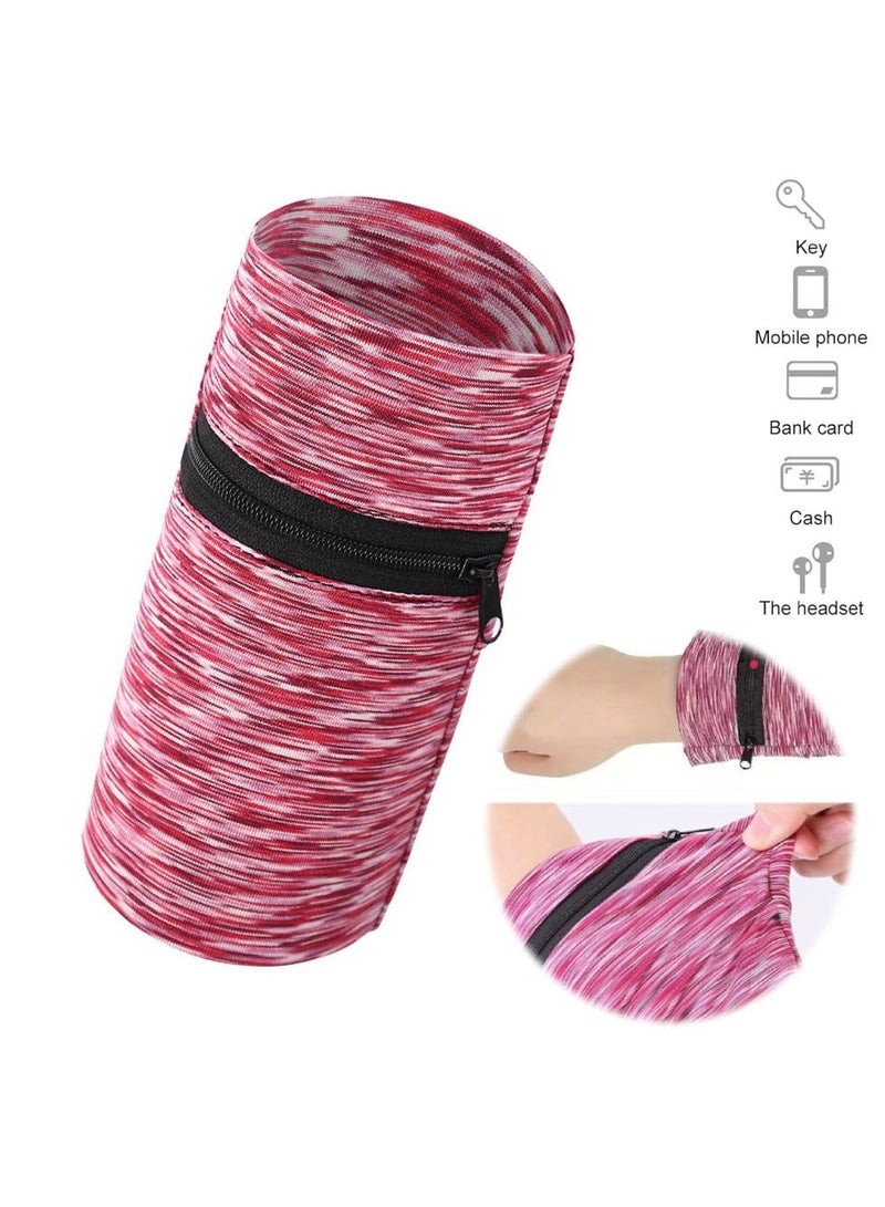 حقيبة ذراع رياضية للركض واللياقة في الهواء الطلق بحزام معصم بسحاب من قماش حريري جاف سريعًا - Image 1