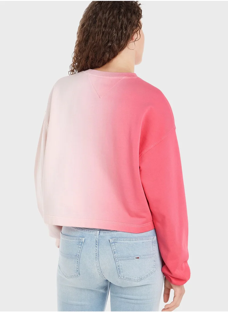 TOMMY JEANS Crew Neck Color Block Logo T-Shirt