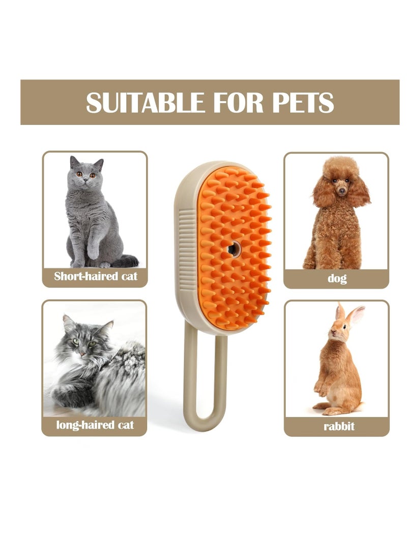 general Cat Steam Brush  3 In 1 Cat Hair Brush with Steamer Multifunctional Spray Cat Grooming Brush Self Cleaning Steam Cat Comb for Removing Tangled and Fluffy Hair Steamy Pet Cat Brush for Massage - Image 3