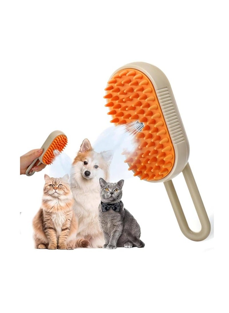 general Cat Steam Brush  3 In 1 Cat Hair Brush with Steamer Multifunctional Spray Cat Grooming Brush Self Cleaning Steam Cat Comb for Removing Tangled and Fluffy Hair Steamy Pet Cat Brush for Massage - Image 1