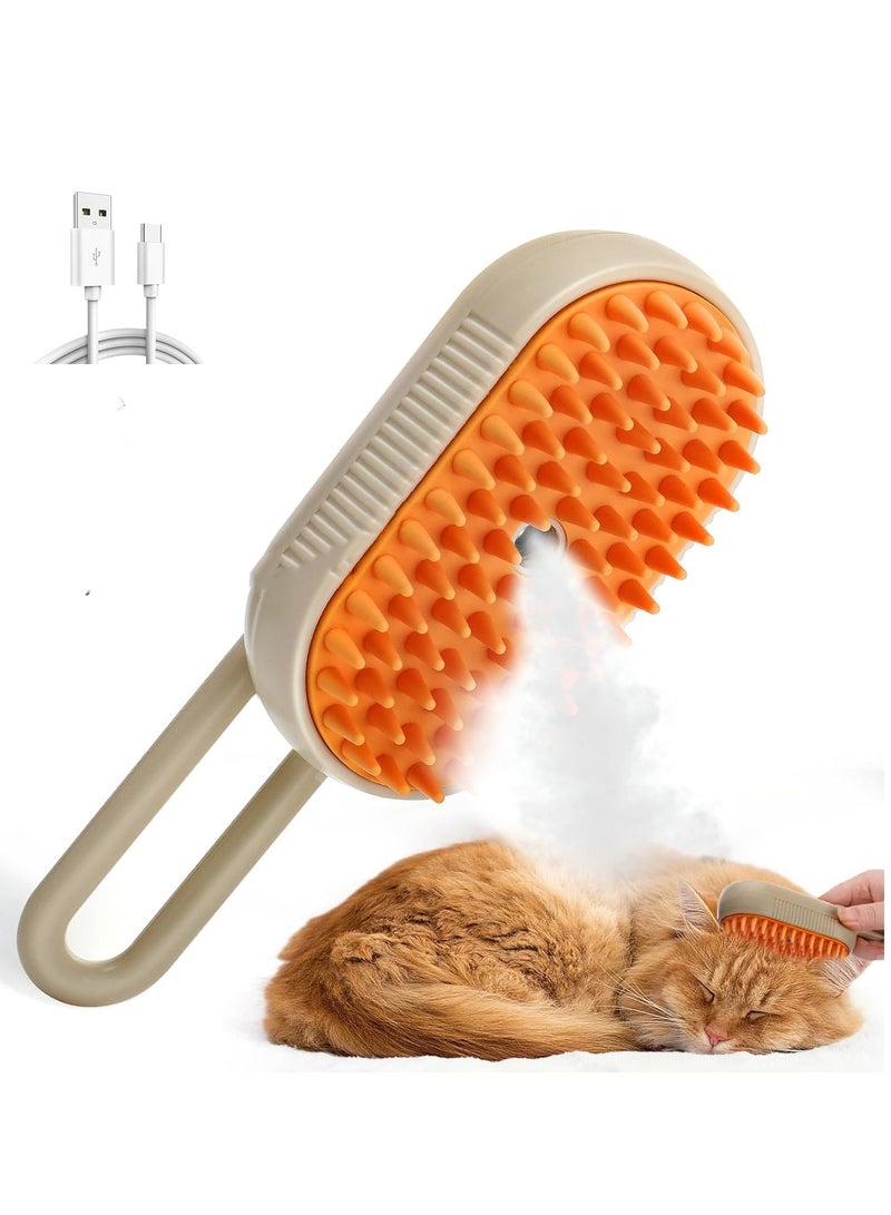 general Cat Steam Brush  3 In 1 Cat Hair Brush with Steamer Multifunctional Spray Cat Grooming Brush Self Cleaning Steam Cat Comb for Removing Tangled and Fluffy Hair Steamy Pet Cat Brush for Massage - Image 2