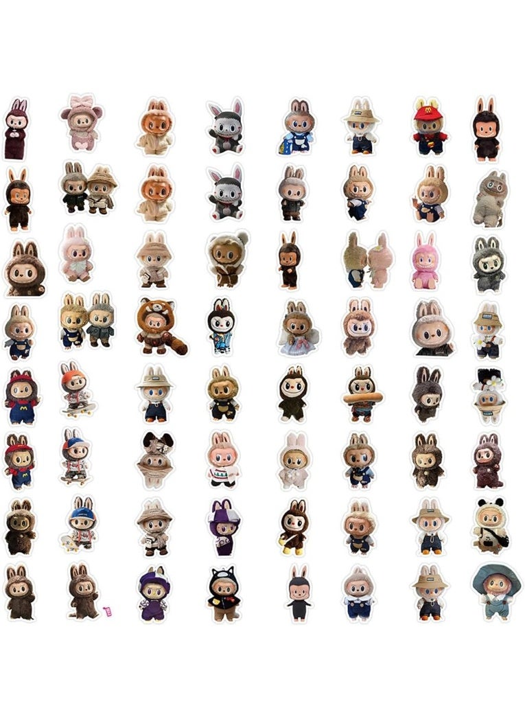 Meetion 50 قطعة ملصقات كرتونية للابوبو، ملصق فينيل مقاوم للماء لزجاجات المياه للمراهقين، ملصق لفتاة بالغة، لابتوب، لوح تزلج، هاتف، قيثارة، حقيبة سفر، دراجة - Image 4