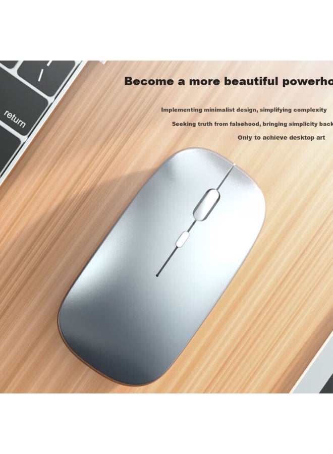 Stiger Wireless Bluetooth Mouse, Rechargeable, Quiet, Dual-mode, Portable, For Laptops, Compatible With Huawei, Apple, Honor, Ipad Tablets, Desktop Computers For Office And Gaming, Type-c Port - Image 4