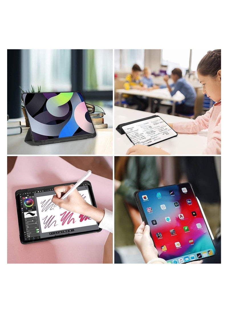 ELTRAZONE iPad Air 4 Case 2020, iPad Air 4th Generation Case with Pencil Holder [Full Body Protection + Apple 2nd Pencil Charging and Auto Wake/Sleep] Smart Stand Cover Case for iPad Air 4 10.9 (Black) - Image 5