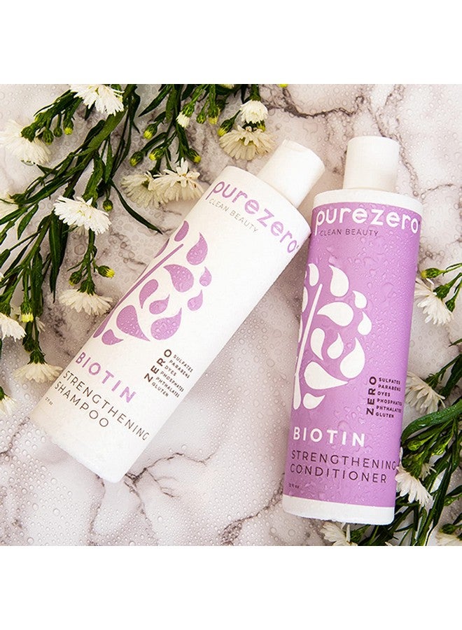 Purezero Biotin Conditioner 12 Fl Ounces Anti Thinning Formula Volumizing Thicker Fuller Hair Zero Sulfates Parabens Dyes Gluten 100% Vegan & Cruelty Free Great For Color Treated Hair - Image 4