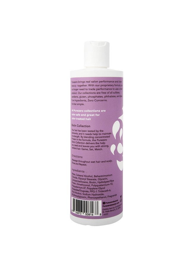 Purezero Biotin Conditioner 12 Fl Ounces Anti Thinning Formula Volumizing Thicker Fuller Hair Zero Sulfates Parabens Dyes Gluten 100% Vegan & Cruelty Free Great For Color Treated Hair - Image 3