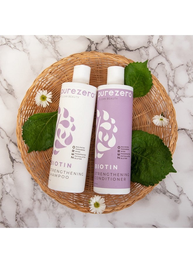 Purezero Biotin Conditioner 12 Fl Ounces Anti Thinning Formula Volumizing Thicker Fuller Hair Zero Sulfates Parabens Dyes Gluten 100% Vegan & Cruelty Free Great For Color Treated Hair - Image 5