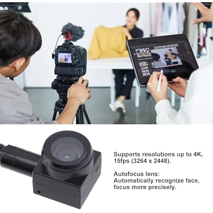 rayihni 4K 15FPS 8MP MIDDLE SCREEN WEBCAM, AUTOFOCUS USB CAMERA MODULE, PLUG AND PLAY 80 DEGREE VIEWING ANGLE USB CENTER WEBCAM FOR PC LAPTOP, VIDEO CONFERENCING, RECORDING - Image 2