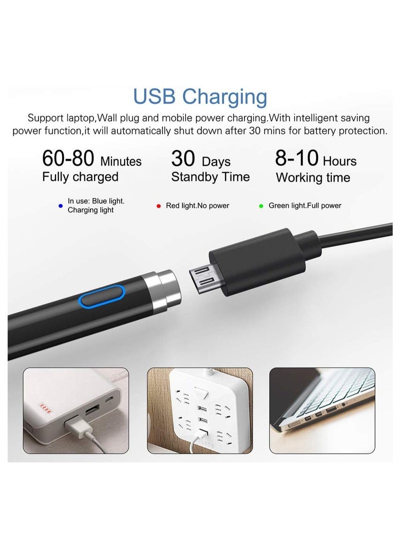 ELTRAZONE - Active Stylus Compatible with iOS&Android Touch Screen, Digital Pen for iPad, Cellphone&Tablet, Stylus Pen for iPad, iPad Pro/Air/Mini, iPhone, Capacitive Pencil for Handwriting&Drawing - Image 1