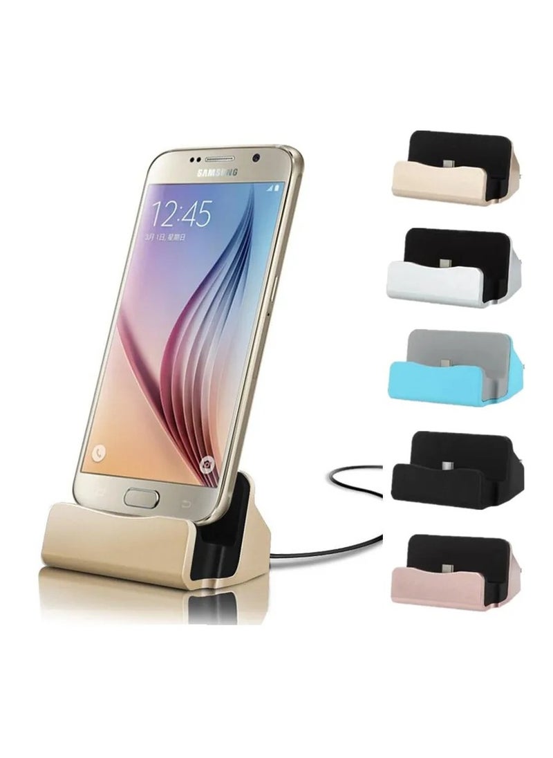 Rubik - 1M Micro USB Charger Stand, Desktop Charge and Sync Dock Station Charging Desk Cradle For Samsung, Huawei and All Other Android Cellphone (Black) - Image 1