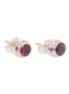 Artisan Handmade Garnet Stud Earrings Genuine .925 Sterling Silver From Bali Red Indonesia Birthstone 'Red Simplicity' - pzsku/Z97AD3E65D6FD3D4AE48DZ/45/_/1714988525/c5a2edff-6285-4e3a-9009-1083128d6633