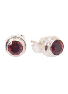 Artisan Handmade Garnet Stud Earrings Genuine .925 Sterling Silver From Bali Red Indonesia Birthstone 'Red Simplicity' - pzsku/Z97AD3E65D6FD3D4AE48DZ/45/_/1714988528/dd7d2b64-e642-459b-abed-e681802d7534