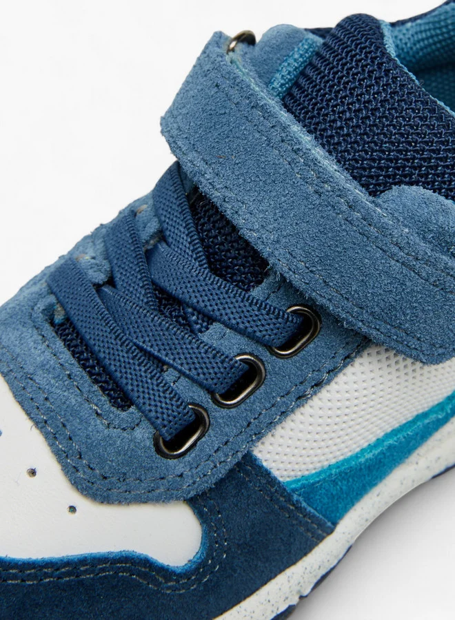 Barefeet Panelled Sneakers with Hook and Loop Closure